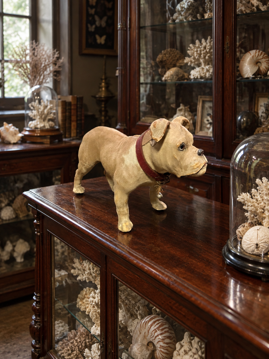 French Papier-Mâché Bulldog Toy