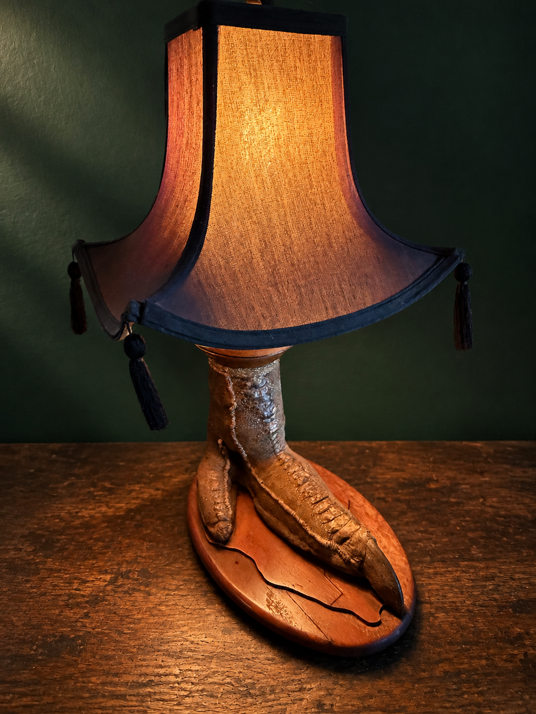 Taxidermy Ostrich Foot Table Lamp