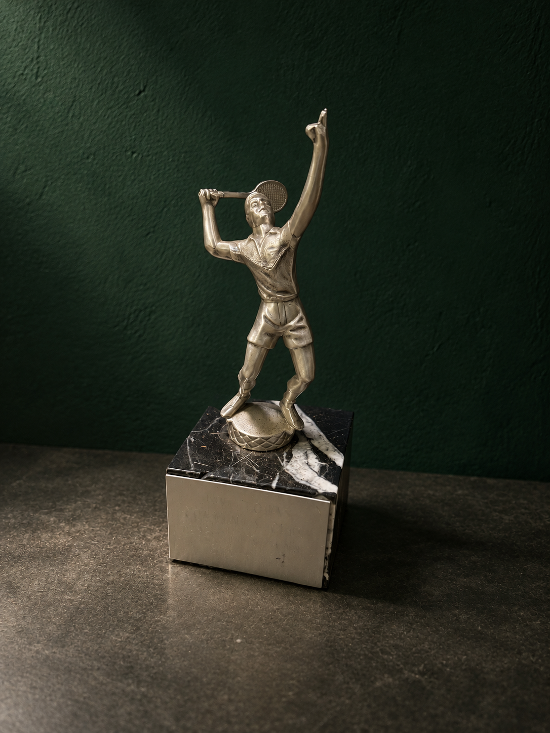 Mid-Century Silvered Tennis Trophy