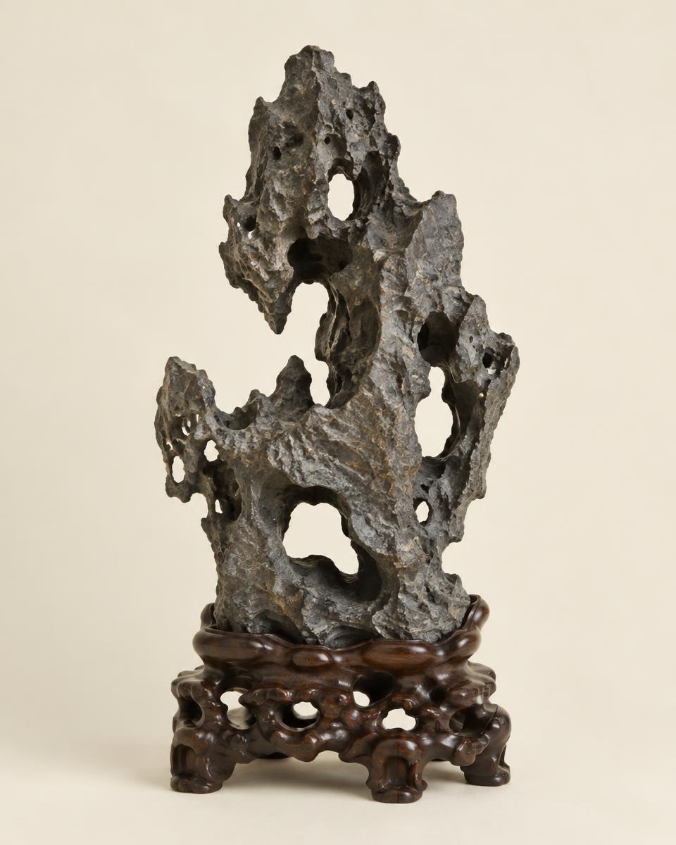 A Chinese Scholar's Rock on Stand