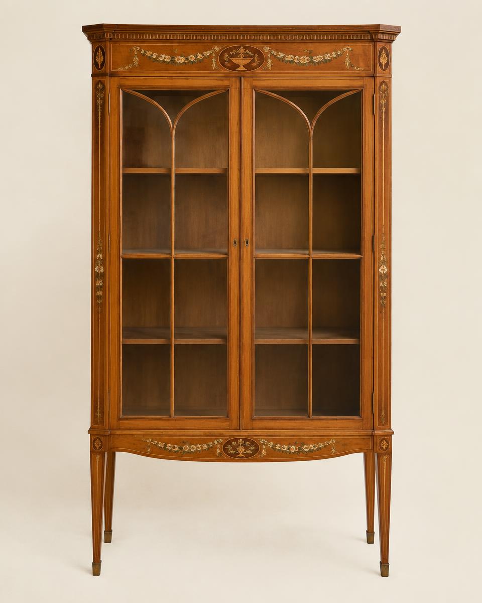 An Edwardian Satinwood Display Cabinet