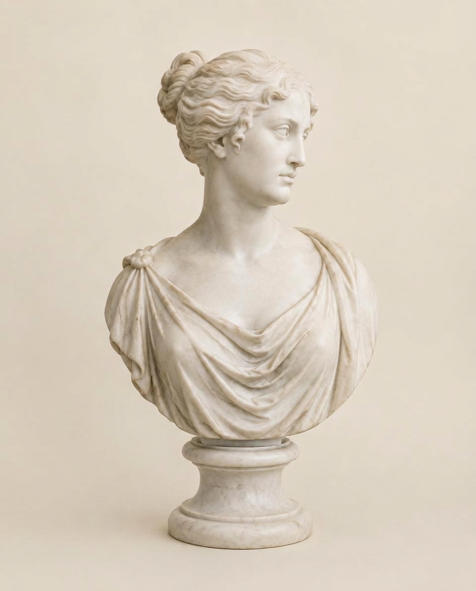 A Neoclassical Marble Bust of a Lady